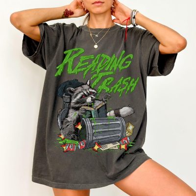 Reading Trash Books Comfort Colors Graphic Tee Halloween Shirt Funny Smut T-Shirt 90s Tshirt Alternative Readers Gift Book Lovers