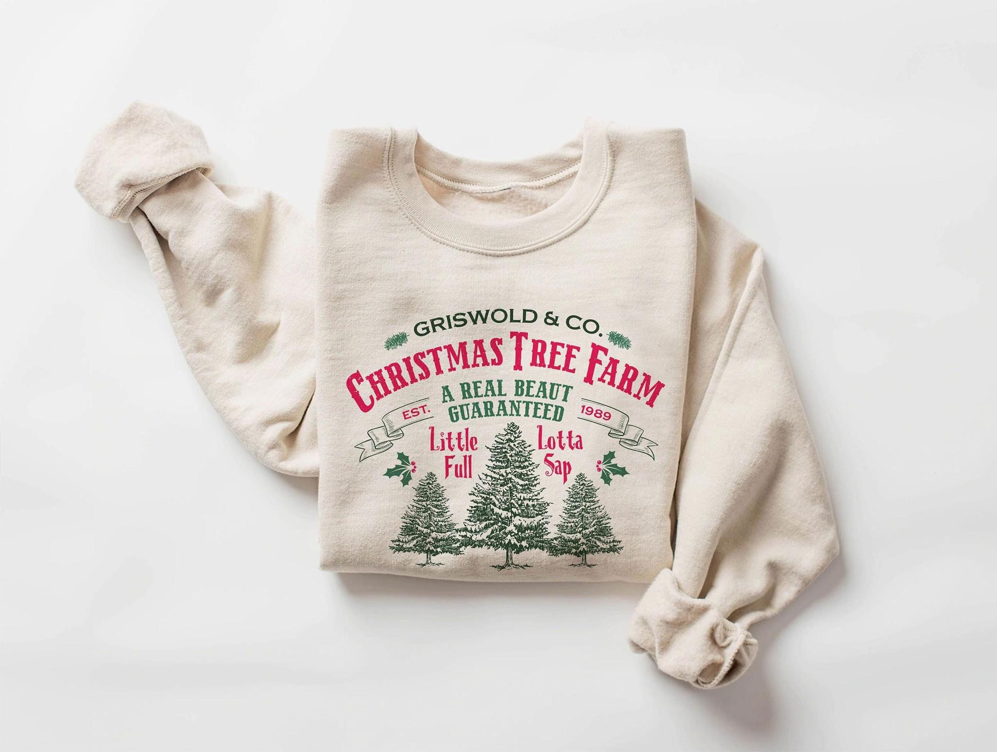 Christmas Tree Farm sweatshirt Christmas Sweatshirt Little Full Lotta Sap Family Vacation