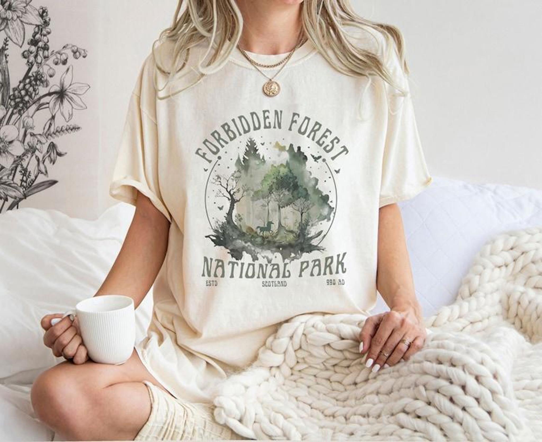 Forbidden Forest Wizard Comfort Colors Shirt National Park Wizard Shirt HP Inspired Wizarding